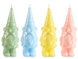 Cumpara ieftin Set 4 lumanari Gnom cm 6,5 x 5,5 x 17,5 H