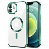 Cumpara ieftin Husa pentru iPhone 12, Techsuit Luxury Crystal MagSafe, Light Green