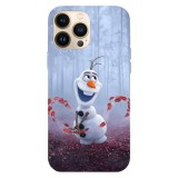 Husa compatibila cu Apple iPhone 12 / iPhone 12 Pro, Viceversa, model Olaf in forest Frozen, Silicon, TPU, Transparent, Carcasa