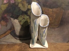 Arta si Design - Vaza dubla din ceramica model deosebit realizata manual ! foto