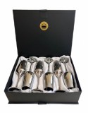 Set 6 pahare sampanie, Glass with Class, Silver