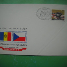 HOPCT PLIC 2466 EXPOZITIA FILATELICA ROMANIA CEHOSLOVACIA BUCURESTI 1975