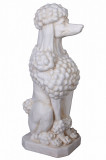 Statueta din rasini cu un pudel alb AJA271