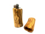 Husa pentru bricheta din lemn de maslin, compatibila BIC J25, 7x3 cm