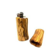 Husa pentru bricheta din lemn de maslin, compatibila BIC J25, 7x3 cm