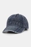 Versace Jeans Couture pălărie din denim culoarea albastru marin, modelator, 77GAZK46 ZG302
