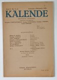 KALENDE , REVISTA LUNARA LITERARA SI STIINTIFICA Nr. 3 - 4 ANUL I de TUDOR SOIMARU ... POMPILIU CONSTANTINESCU , 1929