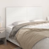 Cumpara ieftin Tăblii de pat, 4 buc, alb, 100x5x78/88 cm, piele ecologică