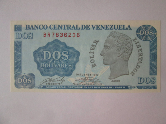 Venezuela 2 Bolivares 1989 UNC