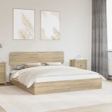 Cumpara ieftin Pat cu storage Stejar Sonoma 180 x 200 cm Lemn prelucrat