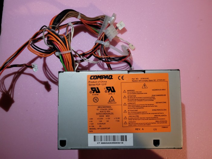 sursa PC Compaq PDP-121P - 220 W -