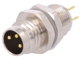 Conector M8 tată 3 pini neecranaţi soclu IP67 60V 2,5-3,5mm