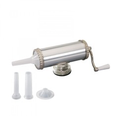 Aparat de umplut si facut carnati FLoria ZLN-2577, Capacitate 2.5Kg, Aluminiu, 3 palnii incluse