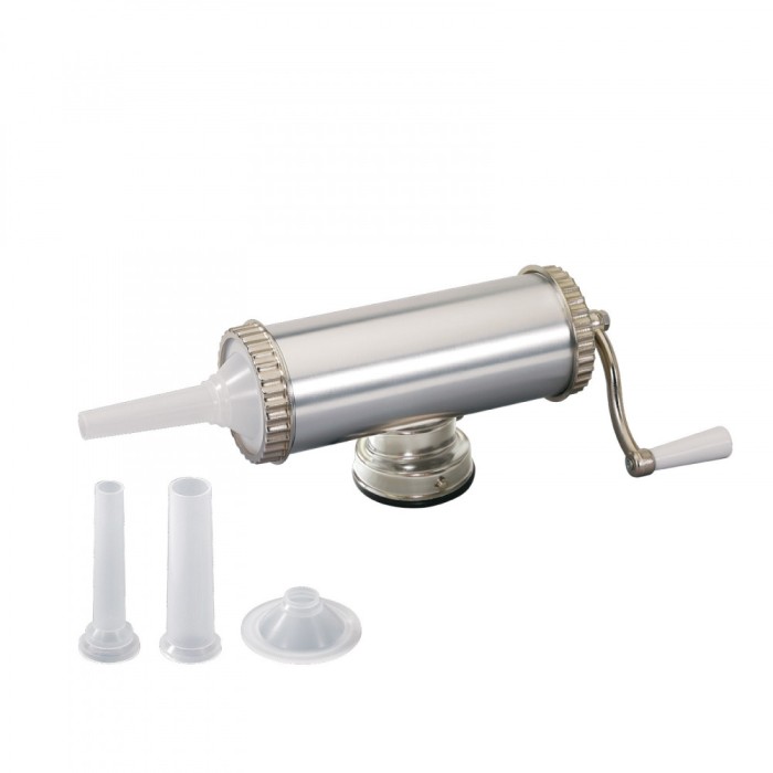 Aparat de umplut si facut carnati FLoria ZLN-2577, Capacitate 2.5Kg, Aluminiu, 3 palnii incluse
