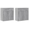 Comode, 2 buc., gri sonoma, 79x38x80 cm, lemn compozit