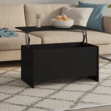 VidaXL Măsuță de cafea, negru, 102x55,5x52,5 cm, lemn prelucrat