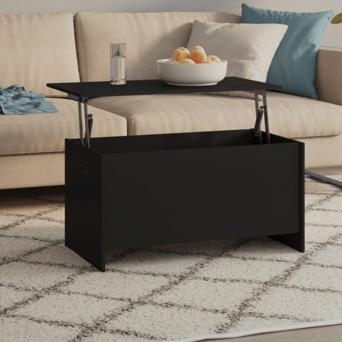 vidaXL Măsuță de cafea, negru, 102x55,5x52,5 cm, lemn prelucrat 809666