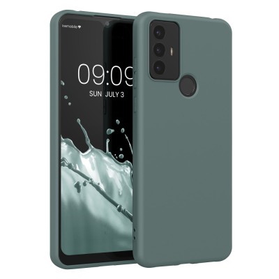 Husa Kwmobile pentru TCL 30 E/30 SE, Silicon, Verde, 57707.166 foto