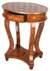 Masuta Baroc Lemn Masiv Furniruit, Incrustatii Alama Aurie, 74cm, Antichitate Decor Dormitor/Hol