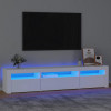 Comoda TV cu lumini LED, alb, 195x35x40 cm GartenMobel Dekor, vidaXL