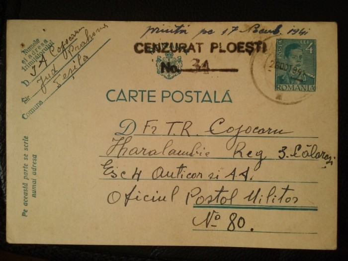 1941-C.P.circ.-CENZURAT-Ploiesti 34