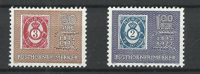 TSV$ - 1972 MICHEL 637 - 638 NORGE MNH/** LUX