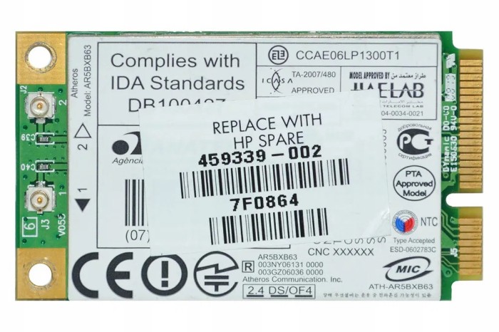 28.Modul/Placa retea wifi wireless wifi laptop CCAE06LP1300T1