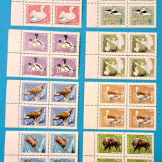 TIMBRE ROMÂNIA LP689/1968 Faună din rezervații naturale -Bl. de 4 timbre MNH