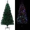 VidaXL Pom de Crăciun artificial cu suport, verde, 150cm, fibră optică 321027