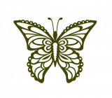 Cumpara ieftin Sticker decorativ Fluture, Verde Bej, 60 cm, 1157ST-12, Oem