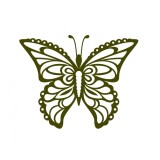Sticker decorativ Fluture, Verde Bej, 60 cm, 1157ST-12