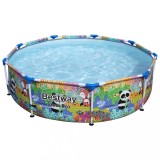 Piscina Bestway Steel Pro MAX 274 x 66 cm, 3221L, Cadru Metalic, Duraplus, Design Animale, Multicolor