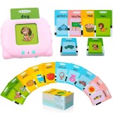 Jucarie educativa Montessori pentru copii, aparat de invatat cuvinte in limba engleza cu cititor de carduri flash, incarcare MicroUSB, 224 de cuvinte,