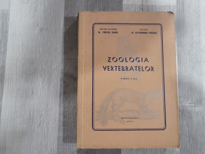 Zoologia vertebratelor partea a II a de Profira Barbu,Alexandrina Popescu foto