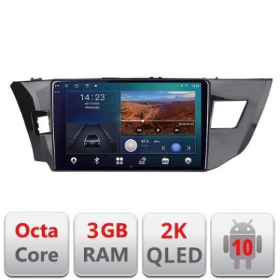 Navigatie Toyota Corolla 2013-2017 B-470 Android Ecran 2K QLED octa core 3+32 carplay android auto KIT-470+EDT-E310V3-2K CarStore Technology foto