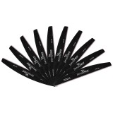 Set 10 Pile Unghii Semiluna granulatia 100/180 - SensoPRO Milano, negru