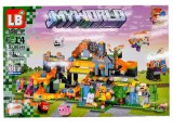 Set constructie My World Minecraft LB1145 681 piese 6-14 aventura cu traseu