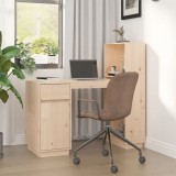 Birou vidaXL Lemn Masiv Pin 110x53x117 cm Maro | Birou Calculator, PC, Laptop | Birou cu Rafturi Depozitare