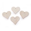Set 10 forme decorabile din lemn 4 x 4,5 cm Inima natur, Crisalida