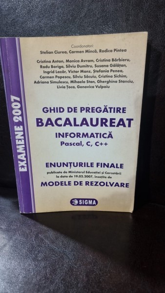Ghid de pregatire Bacalaureat Informatica Pascal C, C++
