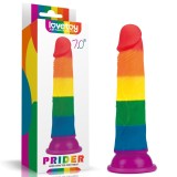 7&#039; Prider - Dildo Realistic Multicolor din Silicon, 16,5 cm