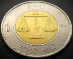 Moneda exotica bimetal 1 BIRR - ETIOPIA, anul 2016 * cod 3488 = circulata