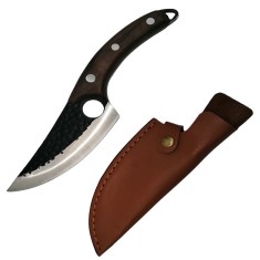 Cutit japonez lucrat manual DEPOX&reg;, otel inoxidabil, 27.5 cm, teaca inclusa, Maro