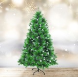 Brad artificial &ndash; 180 cm &ndash; cu ramuri dese &ndash; PVC &ndash; &icirc;nzăpezit