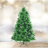 Brad artificial &ndash; 180 cm &ndash; cu ramuri dese &ndash; PVC &ndash; &icirc;nzăpezit