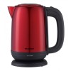 Fierbator electric Heinner, 1850-2200 W, 1.7 l, carcasa inox, filtru detasabil, Rosu