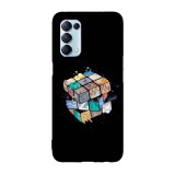 Husa compatibila cu Oppo A72 model Rubik&amp;#039;s Cube 3D, Silicon, TPU, Viceversa, Transparent, Carcasa