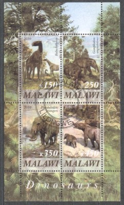 Malawi 2010 Dinosaurs, perf.sheetlet, used T.009 foto