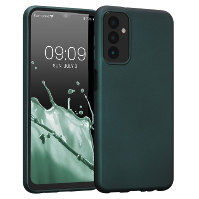 Husa kwmobile pentru Samsung Galaxy M13, Silicon, Verde, 59740.14 foto