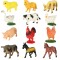 Set 12 Figurine Din Plastic, Animale De La Ferma, Multicolor